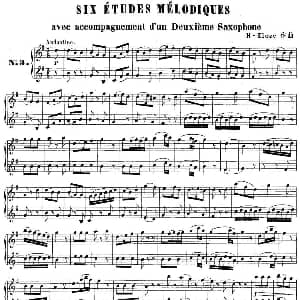 萨克斯谱 | H Klose二重奏练习曲 No.3 H Klose