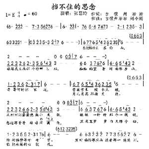 挡不住的思念 张慧玲 _歌曲简谱_词曲:古银州 浩浩 古银州浩浩 刘小刚