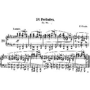 肖邦 24首钢琴前奏曲 Op.28 No.20 C小调 钢琴谱 肖邦