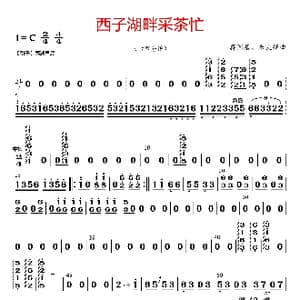 西子湖畔采茶忙_歌曲简谱_词曲: 蒋国基