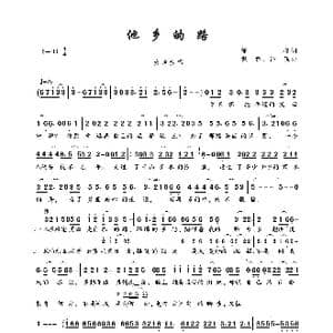 他乡的路_歌曲简谱_词曲:绿柳 枫桥 许强