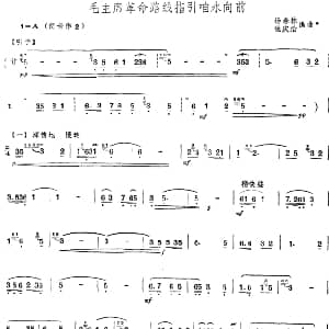 笛子谱 | 毛主席革命路线指引咱永向前