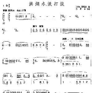 扬琴谱 | 洪湖水 浪打浪