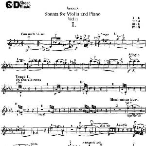 小提琴谱 | Janacek Sonata for Violin