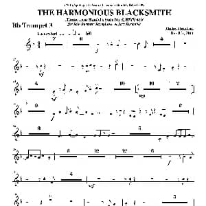 THE HARMONIOUS BLACKSMITH 第三降B小号分谱