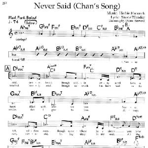 Never Said Chan's Song _外国歌谱