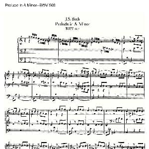 Prelude in A Minor BWV 569 管风琴谱