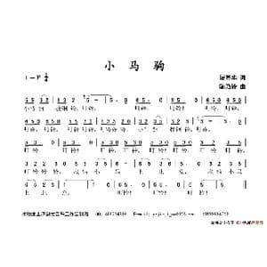 小马驹_歌谱投稿_词曲:屠再华 陈乃铨