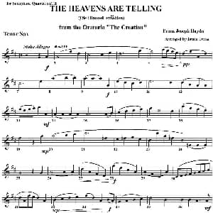 萨克斯谱 | THE HEAVENS ARE TELLING 四重奏 次中音萨克斯分谱