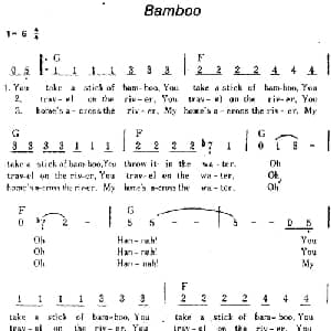 Bamboo 美国 _外国歌谱