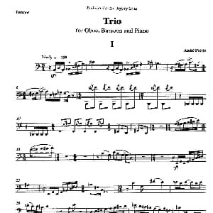 巴松双簧管与钢琴三重奏 1 巴松分谱 安德列 普列文