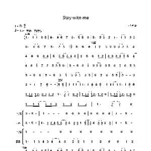 stay with me_歌谱投稿