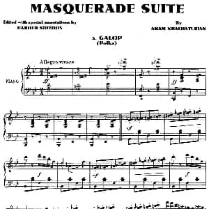 Masquerade Suite 钢琴谱 ,阿拉姆 伊里奇 哈恰图良