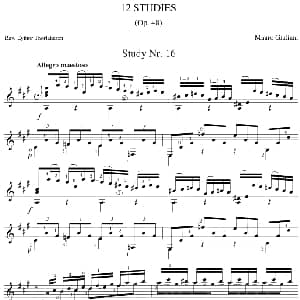 Mauro Giuliani 12 Studies,Op.48 吉他谱