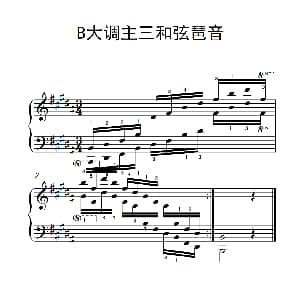 萨克斯谱 | 第七集15.B大调主三和弦琶音 中央音乐学院 钢琴 业余 考级教程 7 9级