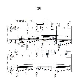 练习曲 39 钢琴谱