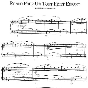 Rondo Pour Un Tout Petit Enfant 钢琴谱