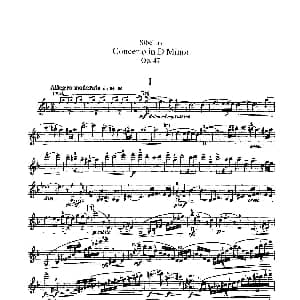 小提琴谱 | Concerto in D Minor Op.47 小提琴分谱 Sibelius 西贝柳斯