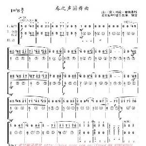 春之声圆舞曲 电声乐队小总谱