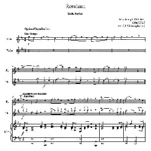 Rondeau 鼓号回旋曲 小提琴 长笛 钢琴伴奏 二重奏 莫瑞特 MOURET