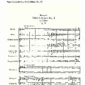 C小调钢琴第三协奏曲 Op.37 第一乐章 钢琴谱