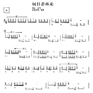 口琴谱 | 何日君再來