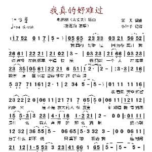 我真的好难过_歌谱投稿