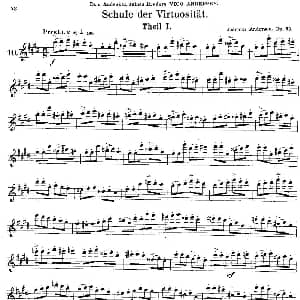 长笛曲谱 | Schule der Virtuosität. Op. 60 10 丹麦 安德森