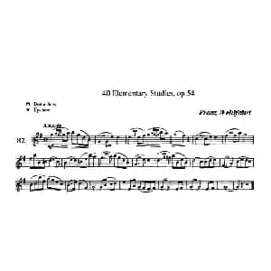 小提琴谱 | 40首小提琴初级技巧练习曲之37 弗朗茨 沃尔法特