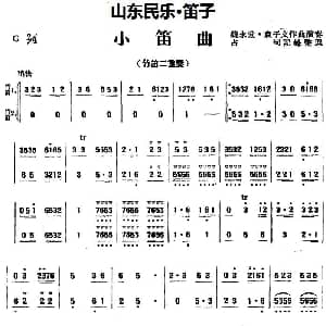 笛子谱 | 小笛曲 山东民乐 笛子 袁子文 魏永堂
