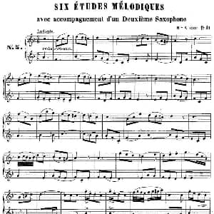 萨克斯谱 | H Klose二重奏练习曲 No.5 H Klose