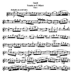 小提琴谱 | Sonata in G Minor