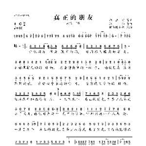 真正的朋友_歌曲简谱_词曲:师立宅