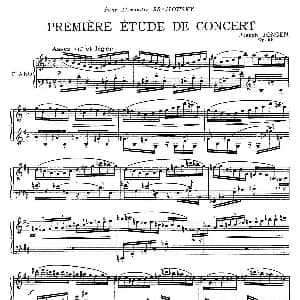 Premiere Etude de Concert Op.65 钢琴谱 约瑟夫 祖根 Joseph Jongen
