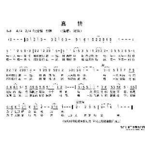 真情_歌谱投稿