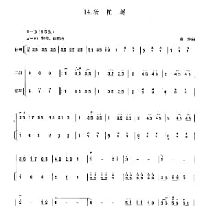 二胡谱 | 转陀螺 扬琴伴奏谱 黄玲