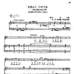 声乐教学曲库2 28残暴的人,往哪里跑 德国 _外国歌谱_词曲: 德 贝多芬