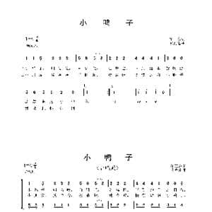 小鸭子_歌曲简谱_词曲:崔卫东 窦光璀