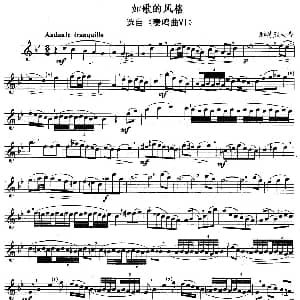 长笛曲谱 | 如歌的风格 选自 奏鸣曲VI