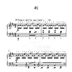 练习曲 45 钢琴谱