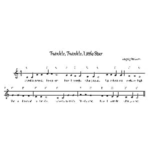 电子琴谱 | twinkle twinkle little star