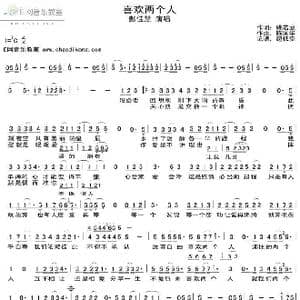 喜欢两个人_歌谱投稿_词曲:姚若龙 陈国华