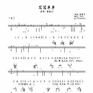 简简单单 吉他谱 林俊杰 向月娥 张思尔 林俊杰作曲 午夜