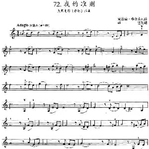 小提琴谱 | 我的准则 美国电影 夺标 插曲 克洛德 弗朗索瓦曲 雄达改编