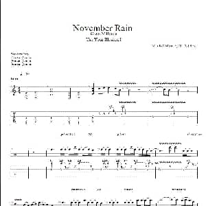 November Rain 吉他谱 Guns&Rose