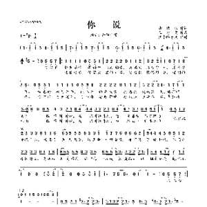 你说_歌曲简谱_词曲:唐映枫 王力宏