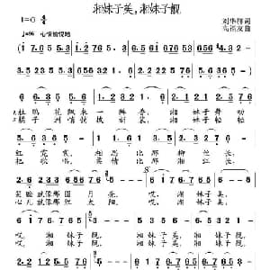 湘妹子美,湘妹子靓_通俗唱法乐谱_词曲:刘华群 高福友