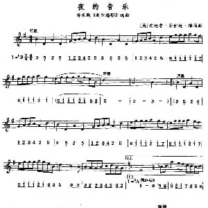 萨克斯谱 | 夜的音乐 音乐剧 剧院魅影 选曲 线简谱对照版 英 安德鲁 劳伊德 维伯