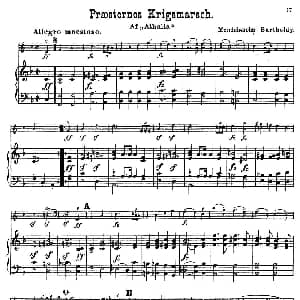 小提琴谱 | Prandsternes Krigsmarsch. 小提琴 钢琴伴奏