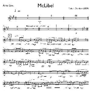 萨克斯谱 | Mclibel 五重奏中音萨克斯分谱